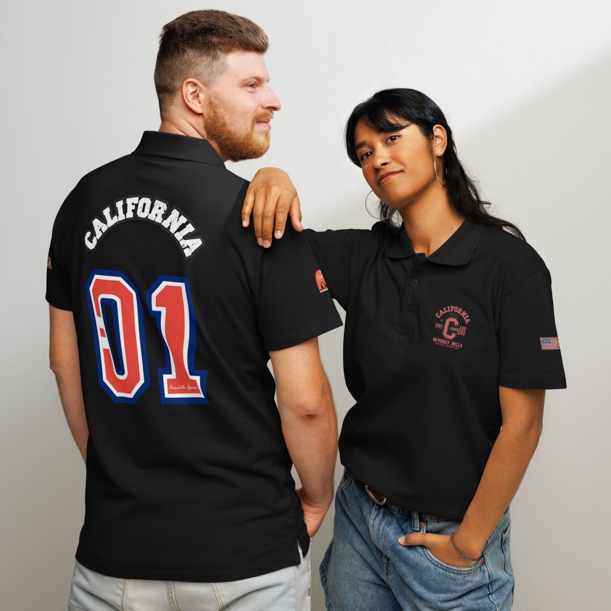 California Varsity Premium Pique Polo Shirt - Chinchilla Choons